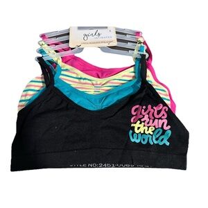 Girl's Intimates 4-Pack Seamless Bras Comfort  Multi Color NEW  Size M (8/10)